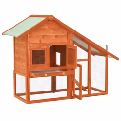 vidaXL Solid Firwood Rabbit Hutch Wooden Garden Pet Carrier Habitat Cage House - Additional view 3