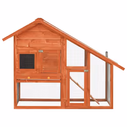 vidaXL Solid Firwood Rabbit Hutch Wooden Garden Pet Carrier Habitat Cage House - Additional view 4
