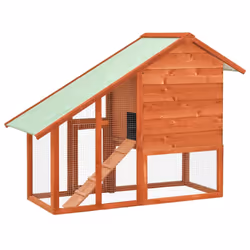 vidaXL Solid Firwood Rabbit Hutch Wooden Garden Pet Carrier Habitat Cage House - Additional view 6