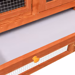 vidaXL Solid Firwood Rabbit Hutch Wooden Garden Pet Carrier Habitat Cage House - Additional view 9