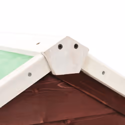 vidaXL Solid Firwood Rabbit Hutch Mocha and White Wooden Pet Carrier Habitat - Additional view 7