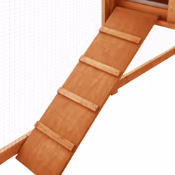vidaXL Solid Fir Wood Outdoor Rabbit Hutch with Run Brown Garden Play Pen Cage - Additional view 6