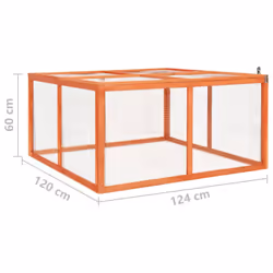vidaXL Solid Firwood Rabbit Hutch Outdoor Garden Small Animal Habitat Pet Cage - Additional view 6