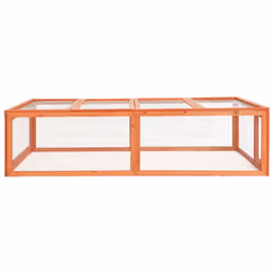 vidaXL Solid Firwood Rabbit Hutch Outdoor Garden Small Animal Habitat Pet Cage