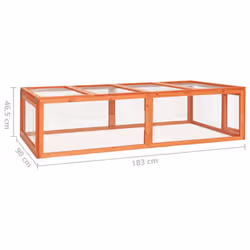 vidaXL Solid Firwood Rabbit Hutch Outdoor Garden Small Animal Habitat Pet Cage - Additional view 6