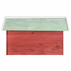 vidaXL Firwood Robotic Lawn Mower Garage Red and White Garden Mower House - Additional view 5