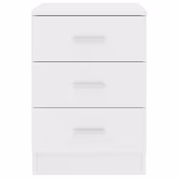 vidaXL 2x Bedside Cabinet White Engineered Wood Bedroom Nightstand Couch Table - Additional view 10