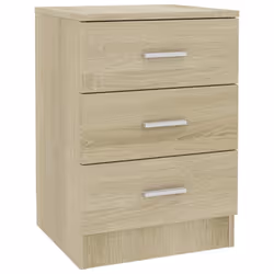 vidaXL Bedside Cabinet Sonoma Oak Engineered Wood Bedroom Nightstand End Table
