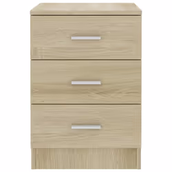 vidaXL 2x Bedside Cabinet Sonoma Oak Engineered Wood Bedroom Nightstand Table