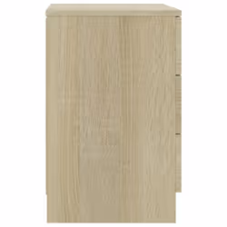 vidaXL 2x Bedside Cabinet Sonoma Oak Engineered Wood Bedroom Nightstand Table - Additional view 4