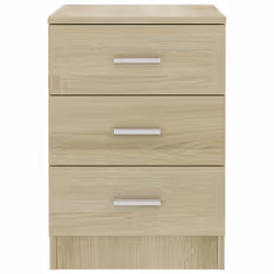 vidaXL 2x Bedside Cabinet Sonoma Oak Engineered Wood Bedroom Nightstand Table - Additional view 8
