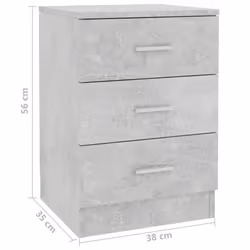 VidaXL 800458 nightstand/bedside table Concrete colour - Additional view 6