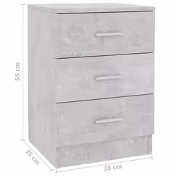 VidaXL 800459 nightstand/bedside table Concrete colour - Additional view 6
