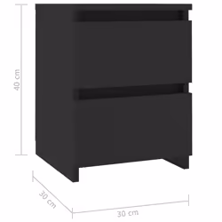 VidaXL 800515 nightstand/bedside table Black - Additional view 6