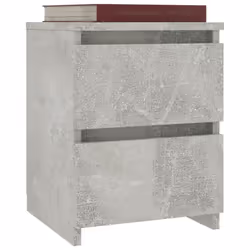 vidaXL Bedside Cabinet Engineered Wood Concrete Grey Bed Drawer Cabinet Table