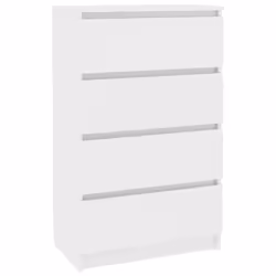 vidaXL Sideboard White Engineered Wood Storage Drawer Side Cabinet Furniture
