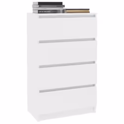 vidaXL Sideboard White Engineered Wood Storage Drawer Side Cabinet Furniture