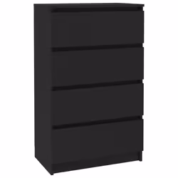 vidaXL Sideboard Black Engineered Wood Storage Drawer Side Cabinet Furniture