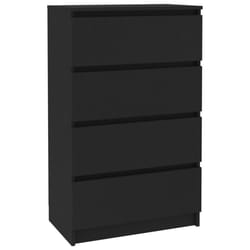 vidaXL Sideboard Black Engineered Wood Storage Drawer Side Cabinet Furniture