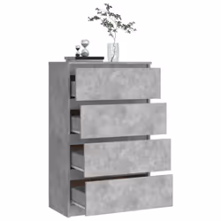 vidaXL Sideboard Concrete Grey Engineered Wood Storage Side Cabinet Furniture - Additional view 5