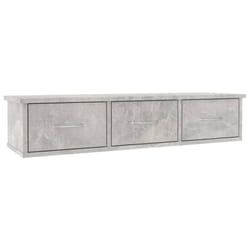 vidaXL Wall-mounted Drawer Shelf Engineered Wood Concrete Grey Cabinet Shelf