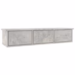 vidaXL Wall-mounted Drawer Shelf Engineered Wood Concrete Grey Cabinet Shelf