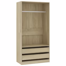 vidaXL Wardrobe Engineered Wood Sonoma Oak Clothing Cabinets Shelf Storage
