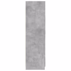 vidaXL Wardrobe Concrete Grey Engineered Wood Clothing Shelf Hanger Organiser - Additional view 6