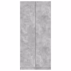 vidaXL Wardrobe Concrete Grey Engineered Wood Clothing Cabinet Orangiser Rack - Additional view 5