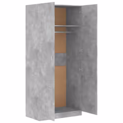 vidaXL Wardrobe Concrete Grey Engineered Wood Clothing Cabinet Orangiser Rack - Additional view 6