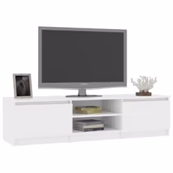 vidaXL TV Cabinet Engineered Wood White TV Unit Sideboard Stand Furniture