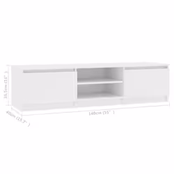 vidaXL TV Cabinet Engineered Wood White TV Unit Sideboard Stand Furniture - Additional view 7