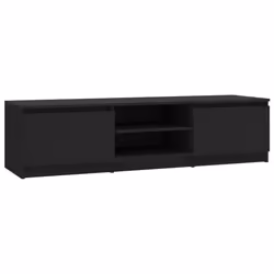 vidaXL TV Cabinet Engineered Wood Black TV Unit Sideboard Stand Furniture
