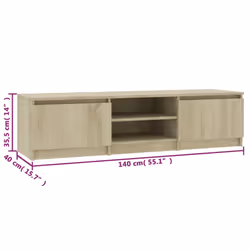 vidaXL TV Cabinet Engineered Wood Sonoma Oak TV Unit Media Centre Sideboard - Additional view 7