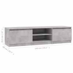 vidaXL TV Cabinet Engineered Wood Concrete Grey TV Unit Media Centre Sideboard - Additional view 7
