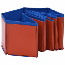 vidaXL Red Foldable PVC Dog Swimming Pool - Additional view 4