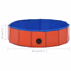 vidaXL Red Foldable PVC Dog Swimming Pool - Additional view 7