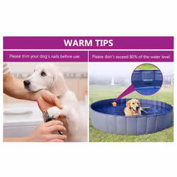 vidaXL Red Foldable PVC Dog Swimming Pool - Additional view 8
