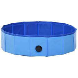 vidaXL Foldable Dog Swimming Pool Blue 80x20cm PVC Anti-Slip Pet Water Centre
