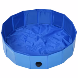 vidaXL Foldable Dog Swimming Pool Blue 80x20cm PVC Anti-Slip Pet Water Centre - Additional view 8