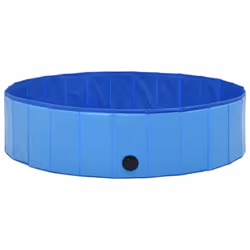 vidaXL Foldable Dog Swimming Pool Blue 120x30cm PVC Anti-Slip Pet Water Centre - Additional view 3