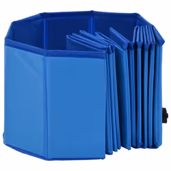 vidaXL Foldable Dog Swimming Pool Blue 120x30cm PVC Anti-Slip Pet Water Centre - Additional view 4