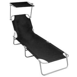 VidaXL 47770 outdoor chair Lounge Padded seat Aluminium, Polyester Black