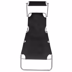 VidaXL 47770 outdoor chair Lounge Padded seat Aluminium, Polyester Black