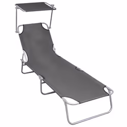 VidaXL 47772, Lounge, Padded seat, Aluminium, Polyester, Grey, 120 kg, 575 mm