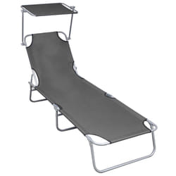 VidaXL 47772 outdoor chair Lounge Padded seat Aluminium, Polyester Grey