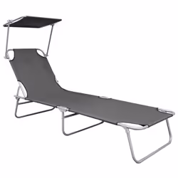 VidaXL 47772 outdoor chair Lounge Padded seat Aluminium, Polyester Grey