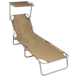 VidaXL 47773 outdoor chair Lounge Padded seat Aluminium, Polyester Taupe