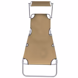 VidaXL 47773 outdoor chair Lounge Padded seat Aluminium, Polyester Taupe