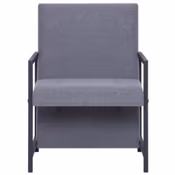 vidaXL Armchair with Chrome Feet Fabric Light Grey Bedroom Chair Furniture